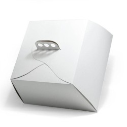 Estuche Torta Blanco con manija 24 x 24 x 15 cm (x 10 unidades)