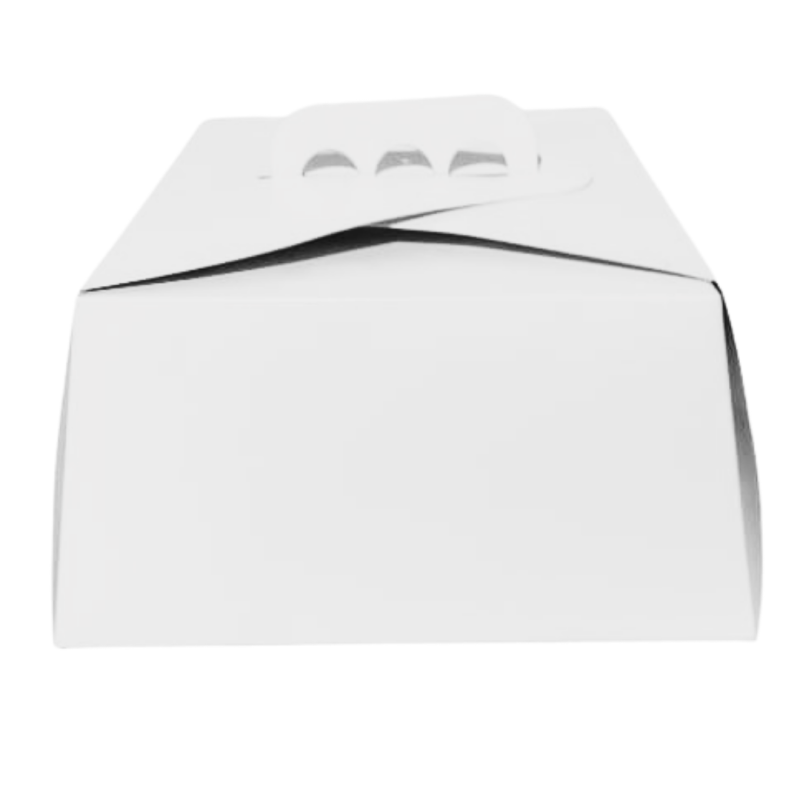 Estuche Torta Blanco con manija 30 x 30 h: 15 cm (x 10 unidades)