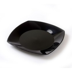Plato Postre PP Cuadrado Koval 17 cm Negro (x 10 unidades)