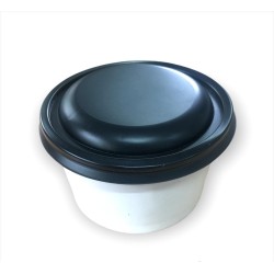 Tapa Plástica NEGRA Pote Polipapel 250-360-500 ml (x 100 unidades)
