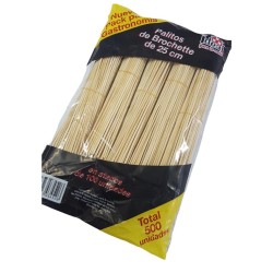 Palitos brochettes 25 cm (paq x 500 unidades)
