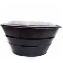 Ensaladera *Genoa* Plástico Negro 850 cc (x 100 unidades)