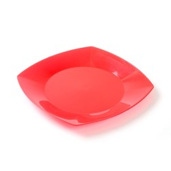 Plato Postre PP Cuadrado Koval 17 cm Rojo (x 10 unidades)