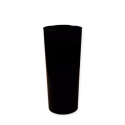 Vaso trago largo PP 280 cc NEGRO (x 50 unid)
