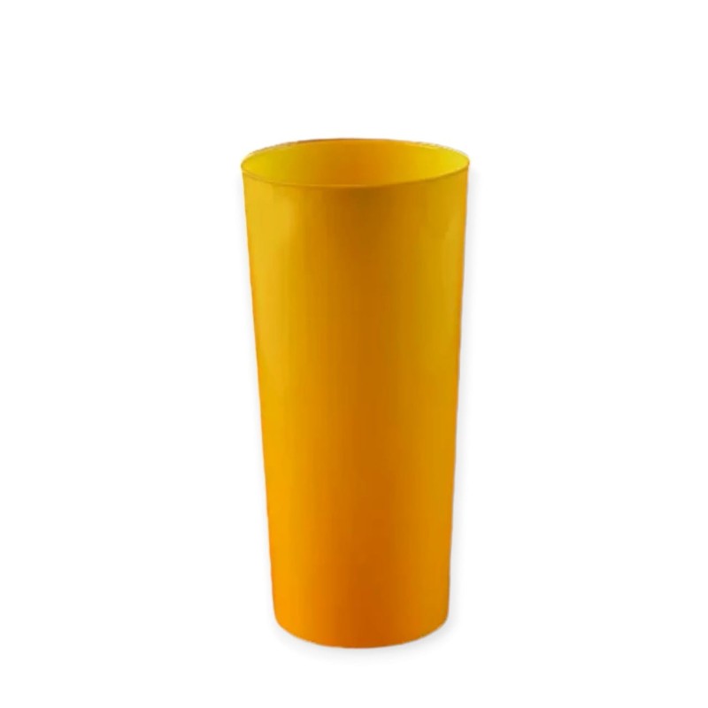 Vaso trago largo PP 280 cc AMARILLO (x 50 unid)