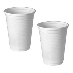 Vaso plástico blanco 330 cc- x 100 unidades