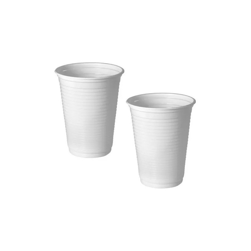 Vaso plástico blanco 300 cc- x 100 unidades