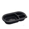 Bandeja Negra 106 Apta Micro Oval 3 Divisiones (x 100 unidades)