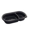 Bandeja Negra 106 Apta Micro Oval 2 Divisiones (x 100 unidades)