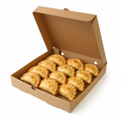 Caja Empanadas M/M Micro p/18 un (28 x 28 h: 6 cm) x 50 unid