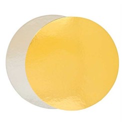 Disco cartón ORO / PLATA 26 cm (x 10 unidades)