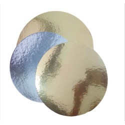 Disco cartón ORO / PLATA 18 cm (x 10 unidades)