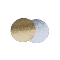 Disco cartón ORO / PLATA 16 cm (x 10 unidades)
