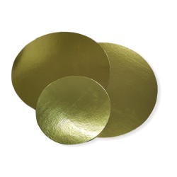 Disco cartón ORO / PLATA 14 cm (x 10 unidades)