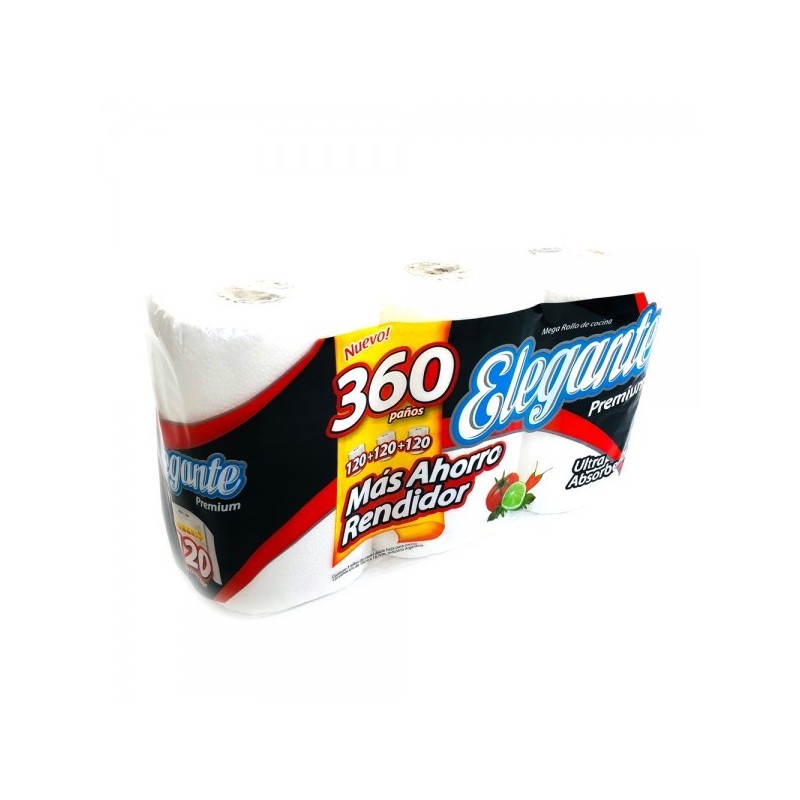 Rollo Cocina Elegante D/Hoja MEGA (3 x 120 hojas) cod 923
