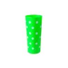 Vaso Trago Largo PP Verde con  Lunares Blancos (x 50)