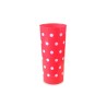 Vaso Trago Largo PP Rojo con  Lunares Blancos (x 50)