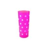 Vaso Trago Largo PP Fucsia con  Lunares Blancos (x 50)