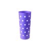 Vaso Trago Largo PP Azul con  Lunares Blancos (x 50)