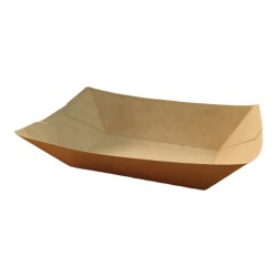 Bandeja Food Truck Cartulina Kraft (pegadas) 15 x 11 h: 3 cm (x 100 unidades)