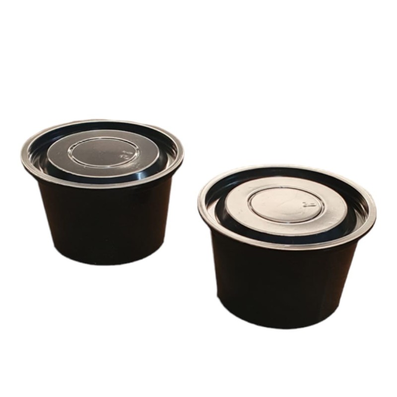Pote Plástico NEGRO 80 cc (x 100 unidades)