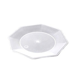 Plato Octogonal Grande 22 cm Traslúcido (x 10 unidades)