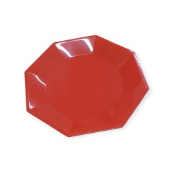 Plato Octogonal Grande 22 cm Rojo (x 10 unidades)