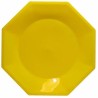 Plato Octogonal Grande 22 cm Amarillo (x 10 unidades)