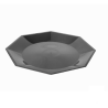 Plato Octogonal Postre 17 cm Negro (x 10 unidades)