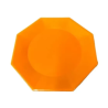 Plato Octogonal Postre 17 cm Naranja (x 10 unidades)
