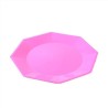 Plato Octogonal Grande 22 cm Rosa Pastel (x 10 unidades)