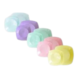 Plato Postre PP Cuadrado Koval 17 cm Celeste Pastel (x 10 unidades)