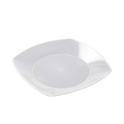 Plato Postre PP Cuadrado Koval 17 cm Traslúcido (x 10 unidades)