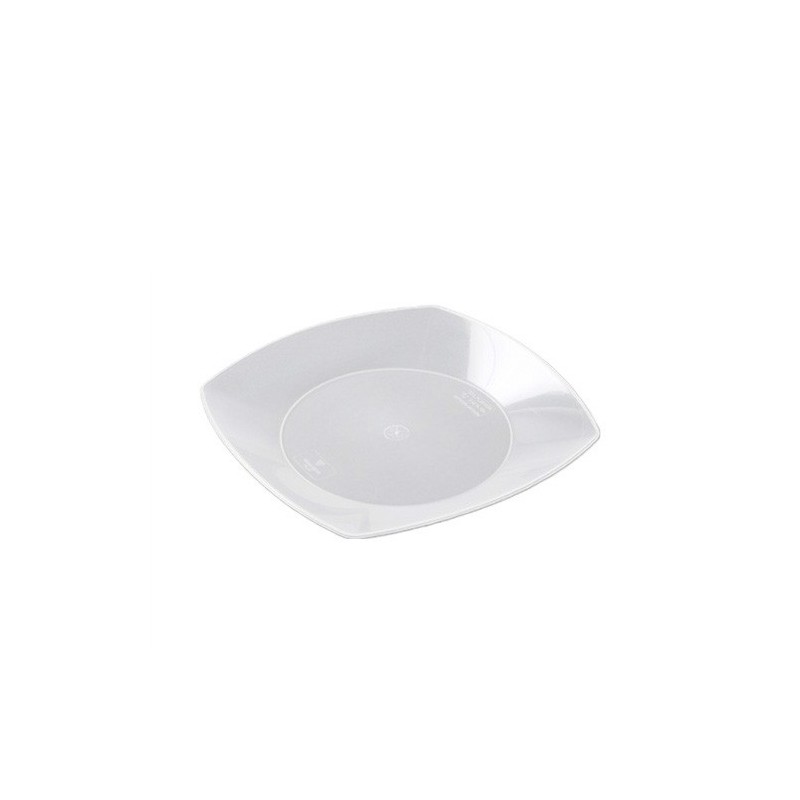 Plato Postre PP Cuadrado Koval 17 cm Traslúcido (x 10 unidades)