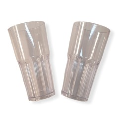 Vaso Facetado PS 400 cc Plástico Cristal (x 30 unidades)