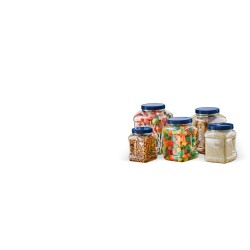 Tapa AZUL Frasco Plástico Cuadrado 1500 - 2000 ml,- x unidad