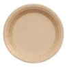 Plato de Polipapel Kraft Beige Grande (22 cm) x 100 unidades