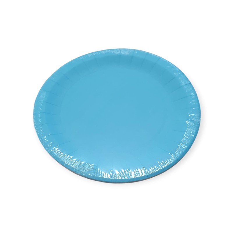 Plato de Polipapel Grande 22 cm Celeste Pastel (x 100 unidades)