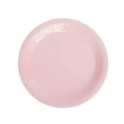 Plato de Polipapel Chico 17 cm Rosa Pastel (x 100 unidades)
