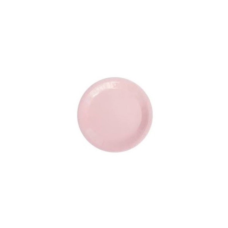 Plato de Polipapel Chico 17 cm Rosa Pastel (x 100 unidades)