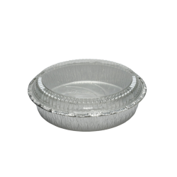 Tapa Plástica Alta Cristal (2 cm) Fuente Aluminio 23 cm,- x 50 unidades