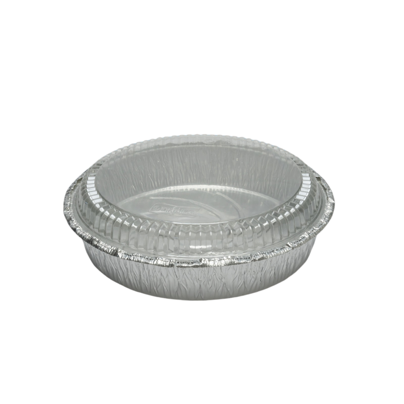 Tapa Plástica Alta Cristal (2 cm) Fuente Aluminio 23 cm,- x 50 unidades