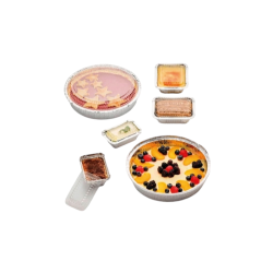 Bandeja Aluminio F 100 (20 x 15 h: 5) + Tapa PLASTICA Cristal (x 50 unid)