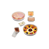 Bandeja Aluminio F 100 (20 x 15 h: 5) + Tapa PLASTICA Cristal (x 50 unid)