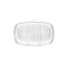 Contenedor Cristal Oval (23,5 x 14,5 x 4,8 cm) c- 3 Divisiones (x 100)