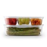 Contenedor Cristal Oval (23,5 x 14,5 x 4,8 cm) c- 3 Divisiones (x 100)