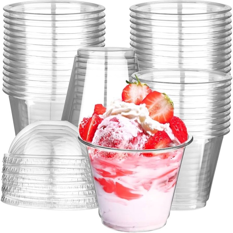 Vaso Plástico PET Cristal DARNEL 9 oz (270 cc),- pack x 12 unidades