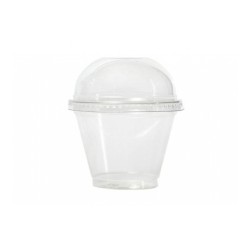 Tapa Domo Cristal CON PERFORACION Vaso DARNEL 9 oz (x 50 unidades)