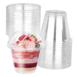 Tapa Domo Cristal CON PERFORACION Vaso DARNEL 9 oz (x 50 unidades)