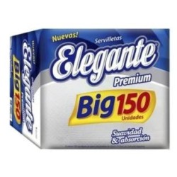 Servilletas 32 x 32 Tissue Blanco Elegante (pack x 150) cód 945